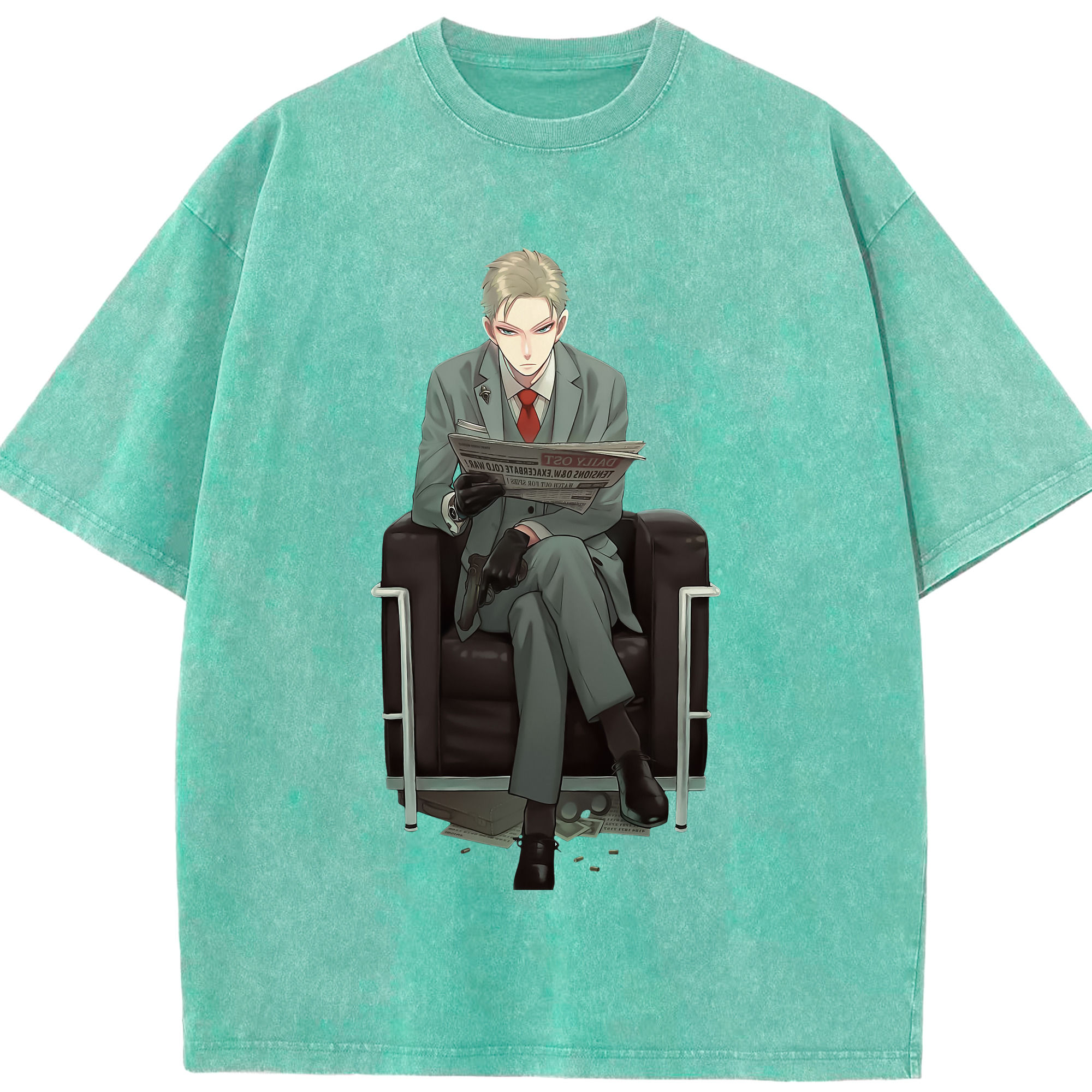 （画像用） SPY×FAMILY间谍家家酒 綿100% ヴィンテージ風 半袖Tシャツ（フロントプリント）